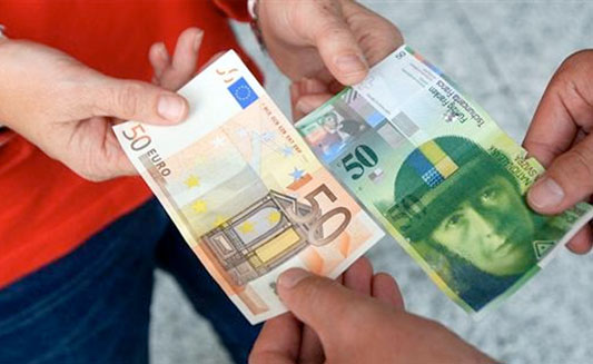 Euro et franc suisse
